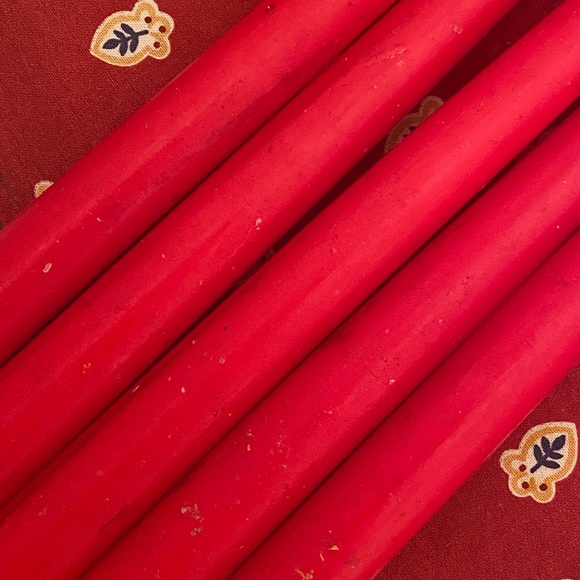 VTG I Carolina I 5 Red Dinner Tapers Candles + 1 Green - Picture 3 of 10